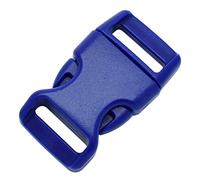 Lot de 15 boucles en plastique pour sangles de sac à dos, bracelets Paracord, etc. de 15 mm bleu