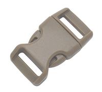 Lot de 15 boucles en plastique pour sangles de sac à dos, bracelets Paracord, etc. de 15 mm marron