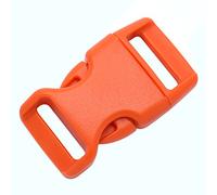 Lot de 15 boucles en plastique pour sangles de sac à dos, bracelets Paracord, etc. de 15 mm Orange