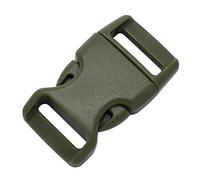 Lot de 15 boucles en plastique pour sangles de sac à dos, bracelets Paracord, etc. de 15 mm vert militaire