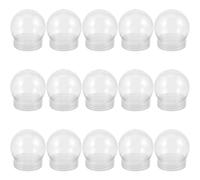 Lot de 15 boules à neige en plastique transparent de 10,2 cm à remplir avec bouchon à visser pour loisirs créatifs, décoration de Noël