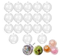 Lot de 15 boules de bricolage en acrylique Boules d'arbres transparentes pour la décoration festive