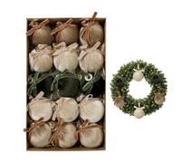 Lot de 15 boules de Noël incassables pour sapin de Noël | 6 cm finition velours, décoration à suspendre résistante aux chutes pour couronnes, cheminée, portes, salon