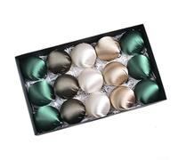 Lot de 15 boules de sapin de Noël avec finition satinée en velours pour décoration de vacances et couronnes (C)
