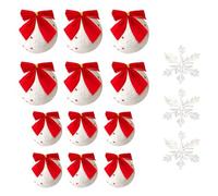 Lot de 15 boules de sapin de Noël incassables en mousse pour décoration de maison, mur, porte, étagère, salon, chambre, école, ferme