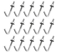 Lot de 15 boulons d'ancrage pour carrelage de toit M6 x 45 mm à longue tige en acier inoxydable 304 avec écrou hexagonal et rondelle