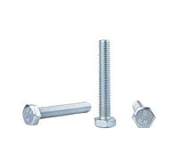 Lot de 15 boulons hexagonaux DIN 933 en acier zingué M8 x 50 mm Grade 8.8 Vis hexagonales entièrement filetées Tête hexagonale Boulon de taraud (15, M8 x 50 mm)
