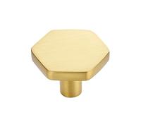 Lot de 15 boutons d'armoire de cuisine dorés solides pour tiroirs d'armoire de cuisine, boutons de commode hexagonaux pour quincaillerie d'armoire, bouton de porte de placard de 2,8 cm