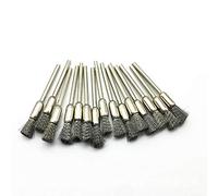 Lot de 15 Brosses Métalliques, Pinceaux de Nettoyage pour Roue en Fil d'Acier - 3 Types - Argenté