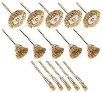 Lot de 15 brosses métalliques souples en laiton pour nettoyage et dépoussiérage