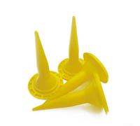 Lot de 15 buses à calfeutrer réutilisables jaunes pour une application précise de l'étanchéité, idéal pour les fissures, les joints et le collage intérieur/extérieur - Colle plastique sans