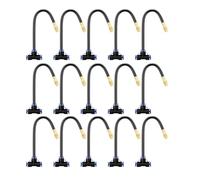 Lot de 15 buses de brumisation en laiton avec tuyau intégré de 20,3 cm, rotation à 360 °, buse brumisateur d'eau réglable pour système d'arrosage de jardin