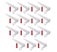Lot de 15 buses de tube en silicone avec couvercles à vis rouges pour cartouches filetées EU3, becs de mastic refermables pour le séchage, embouts de calfeutrage pour mastic et applications