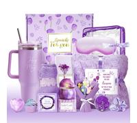 Lot de 15 cadeaux d'anniversaire pour femme - Paniers cadeaux de spa relaxants pour son ensemble de soins avec couverture en flanelle de luxe et