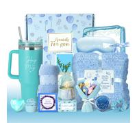 Lot de 15 cadeaux d'anniversaire pour femme - Paniers cadeaux de spa relaxants pour son ensemble de soins avec couverture en flanelle de luxe et