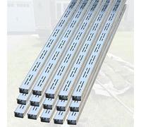 Lot de 15 canalisations anti-tempête à profil bas de 1 m pour jardin/cour, 10 x 4 cm - Solution durable de drainage de l'eau