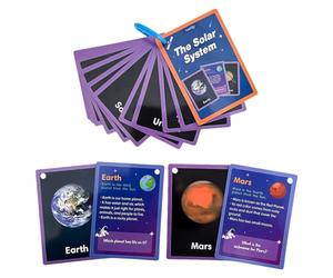 Lot de 15 cartes d'apprentissage de l'espace double face planète éducative et vocabulaire pour l'éducation préscolaire en classe