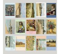 Lot de 15 cartes décoratives Matisse Van Gogh pour peinture à l'huile pour étudiants, papeterie, autocollants, cartes de vœux, cartes postales, Marcel Ford