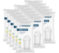 Lot de 15 Cartouche Filtrante pour Carafe Compatible avec Brita système Classic, WESSPER AquaClassic, Aqua Optima