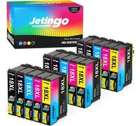 Lot de 15 Cartouches d'encre 18XL pour Epson 18XL 18 XL pour Epson Expression Home XP-322 XP-305 XP-312 XP-202 XP-215 XP-415 XP-422 XP-405 XP-225 XP-412 XP-425