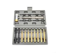 Lot de 15 chasse-goupilles professionnels avec têtes interchangeables et étui de rangement pour horlogerie et artisanat