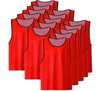 Lot de 15 Chasuble ajourée simple de taille Small gilet d'entrainement couleur ROUGE S