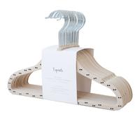 3 Sprouts - Cintres en Velours pour Bébés et Enfants - Cintres pour Vêtements Bébé et Enfant - Paquet de 30 (Double Point et Beige)