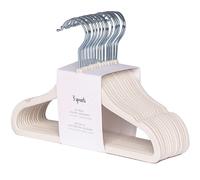 Lot de 15 cintres en velours crème