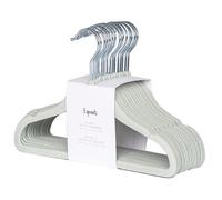 Lot de 15 cintres en velours écume