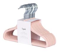 Lot de 15 cintres en velours rose