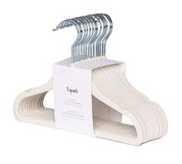Lot de 15 cintres enfant velours Crème