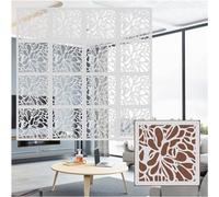 Lot de 15 cloisons de séparation carrées à suspendre de 29 cm en bois creux et plastique - Décoration semi-privée pour salon, hôtel, bureau - Pour une gestion polyvalente de l'espace