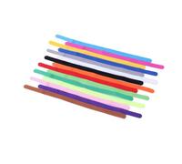 Lot de 15 colliers élastiques portables d'identification des animaux - Cordon léger multicolore réutilisable - Corde de marquage pour animal domestique - L