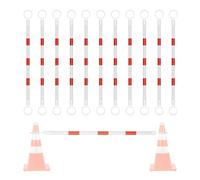 Lot de 15 cônes de guidage extensibles de 1,25 à 2,13 m, cônes de signalisation extensibles pour mobiles, barrières temporaires dans la construction routière (B/6 pièces)