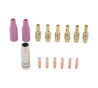 Lot de 15 consommables de soudage pour torches MIG 15AK MB-15, embouts de contact de 1,0 mm, buses en cuivre, supports et kit d'accessoires pour diffuseur