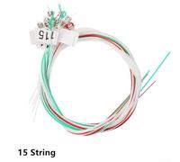 Lot de 15 cordes de lyre pour instruments de style harpe avec 15 cordes, 16 cordes, 19 cordes, 21 cordes, 24 cordes en laiton et nylon