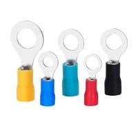 Lot de 15 cosses à sertir partiellement isolées - Connecteurs de câble - 4,0 à 6,0 mm² - Diamètre du trou M6 en PVC - Connecteurs femelles - Pour connecter des câbles ou des torons