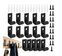 Lot de 15 crochets muraux, crochets à vis, organiseur de clés | Plusieurs points de suspension, installation sécurisée par vis, aide à organiser les manteaux, clés, sacs et accessoires dans