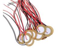 Lot de 15 déclencheurs de microphone avec fils - Transducteur à disque piézoélectrique pré-câblé pour guitare - Micro piézoélectrique pré-câblé