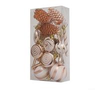 Lot de 15 décorations de Noël en plastique à la menthe poivrée et aux bonbons pour décoration festive de la maison ()