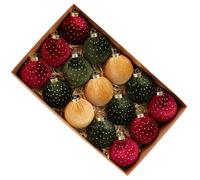 Lot de 15 décorations de Noël en velours rustique floqué - Pour la maison, la ferme, la salle de bain, la table de chevet, le couloir, l'école, le bureau, les vacances, les fêtes d'anniversaire, les