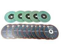 Lot de 15 disques à tronçonner + disques abrasifs de 76 x 10 mm compatibles avec Makita DMC 300 + mini meuleuse d'angle 10,8 et 12 mm