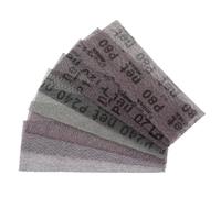 Lot de 15 disques abrasifs à mailles 198 x 70 mm, sans poussière, crochet et boucle, papier verre for ponçage sec, grain 80 320, for ponceuse(80)