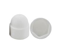 Lot de 15 écrous et capuchons de protection en plastique PE for vis et boulons M3, M4, M5, M6, M8, M10, M12, M14, M16, M18, M20, M22, M24(White,M16x23x27)
