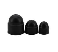Lot de 15 écrous et capuchons de protection en plastique PE for vis et boulons M3, M4, M5, M6, M8, M10, M12, M14, M16, M18, M20, M22, M24(Svart,M6x10x14)