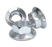 Lot de 15 écrous hexagonaux ROARADE M10 x 1,5 à filetage inversé dentelé en acier inoxydable 304 (M10 x 1,5 304 filetage à gauche 15 pièces)