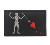 Lot de 15 écussons brodés avec motif tête de mort et flèche brisée