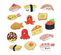 Lot de 15 écussons thermocollants vintage pour sacs à dos, jeans, vestes et vêtements Motif sushis