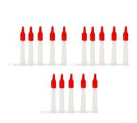 Lot de 15 embouts de rechange en silicone pour cartouches de calfeutrage avec bouchon à vis rouge, applicateur professionnel pour cartouches EU3