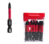 Lot de 15 embouts de tournevis Pozidriv PZ1/PZ2/PZ3 x 50 mm de long en acier S2 anti-torsion et anti-embouts avec revêtement phosphate de manganèse noir (A)